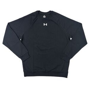 Black (001) - Under Armour Men's Rival Crew Neck Loose Fit Raglan Sleeve Sweatsh